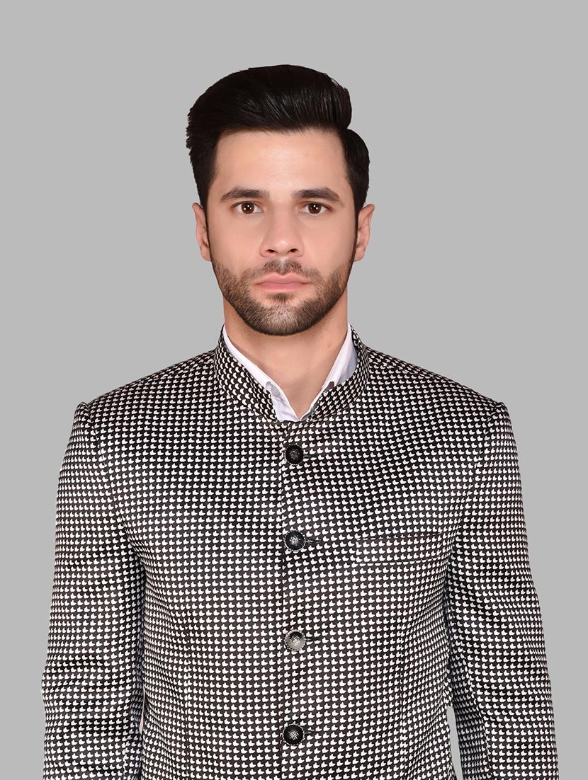 men solid long sleeve bandhgala blazer - 21785889 - Standard Image - 4
