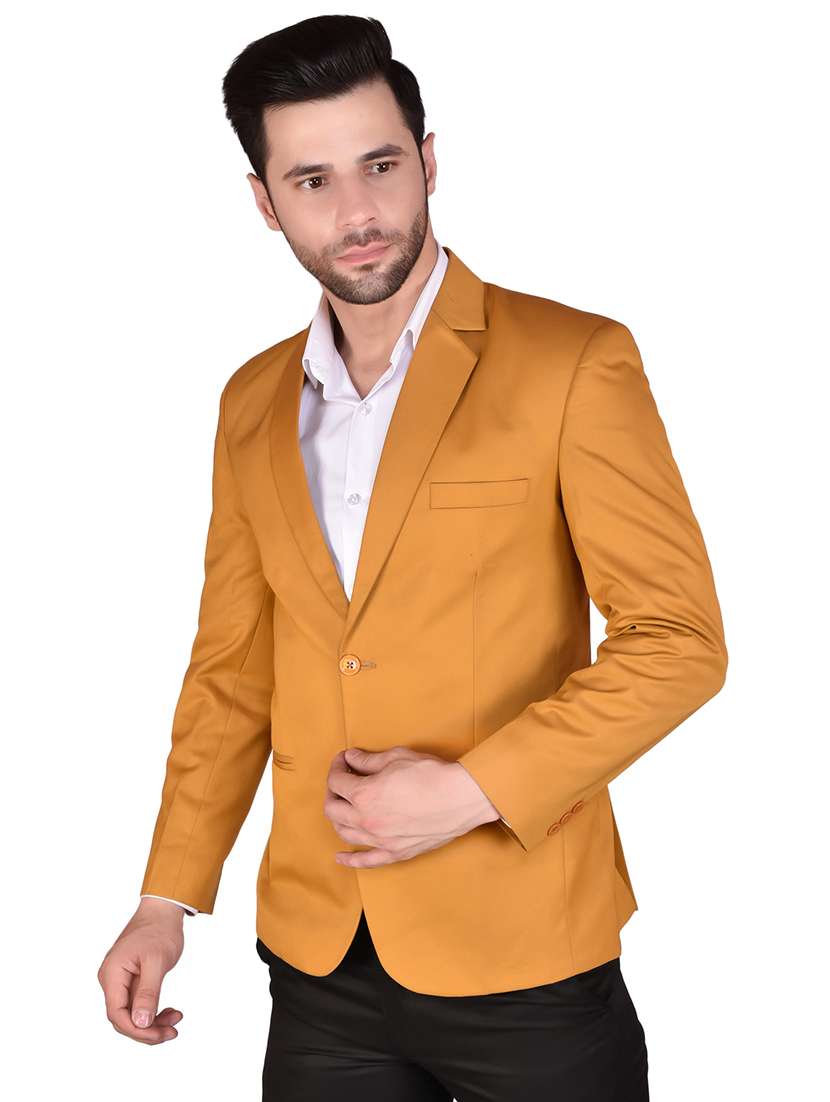 men long sleeves solid single breasted casual blazer - 21785913 -  Standard Image - 1