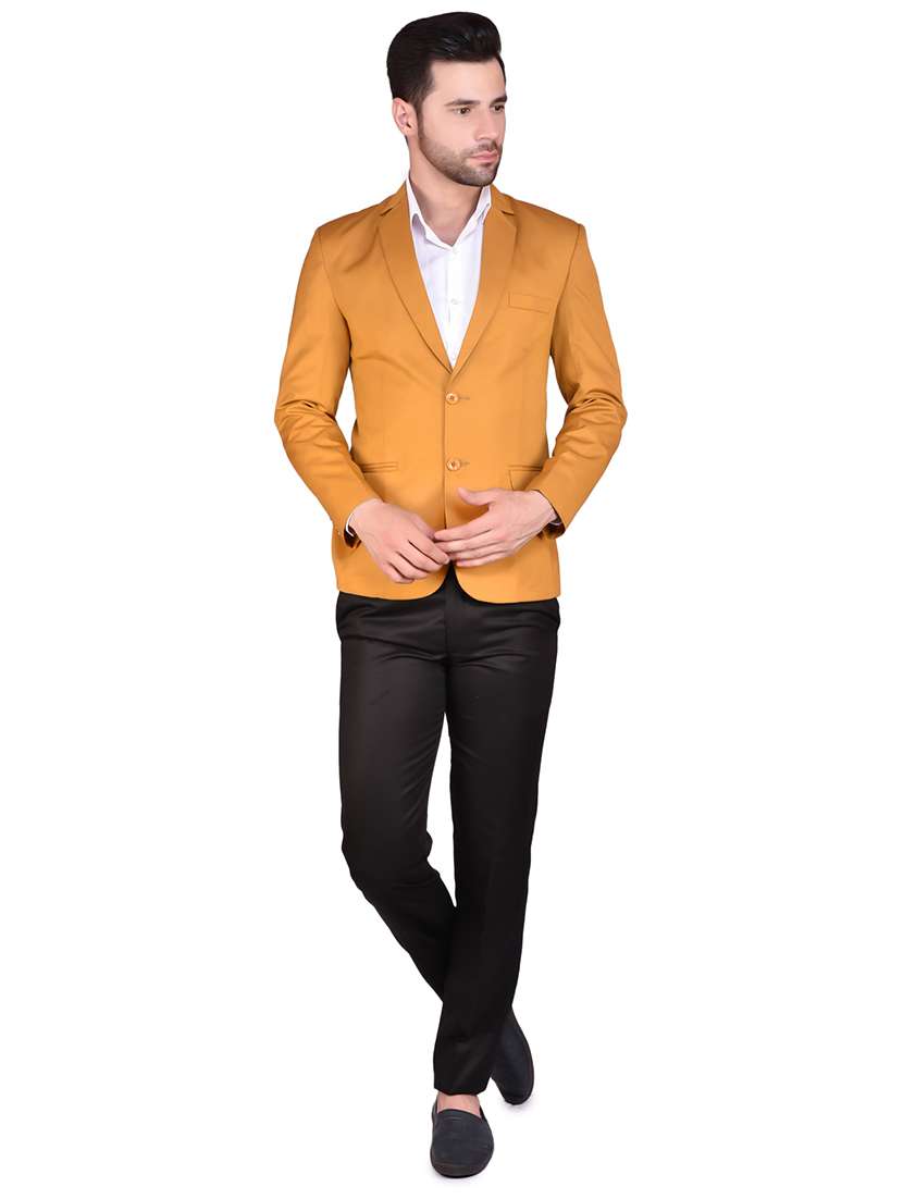 men long sleeves solid single breasted casual blazer - 21785913 -  Standard Image - 4
