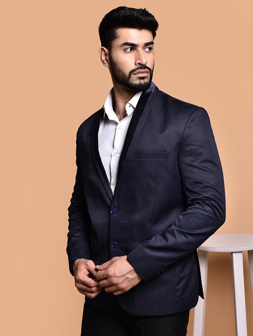 men long sleeves solid single breasted casual blazer - 21785961 - Standard Image - 1
