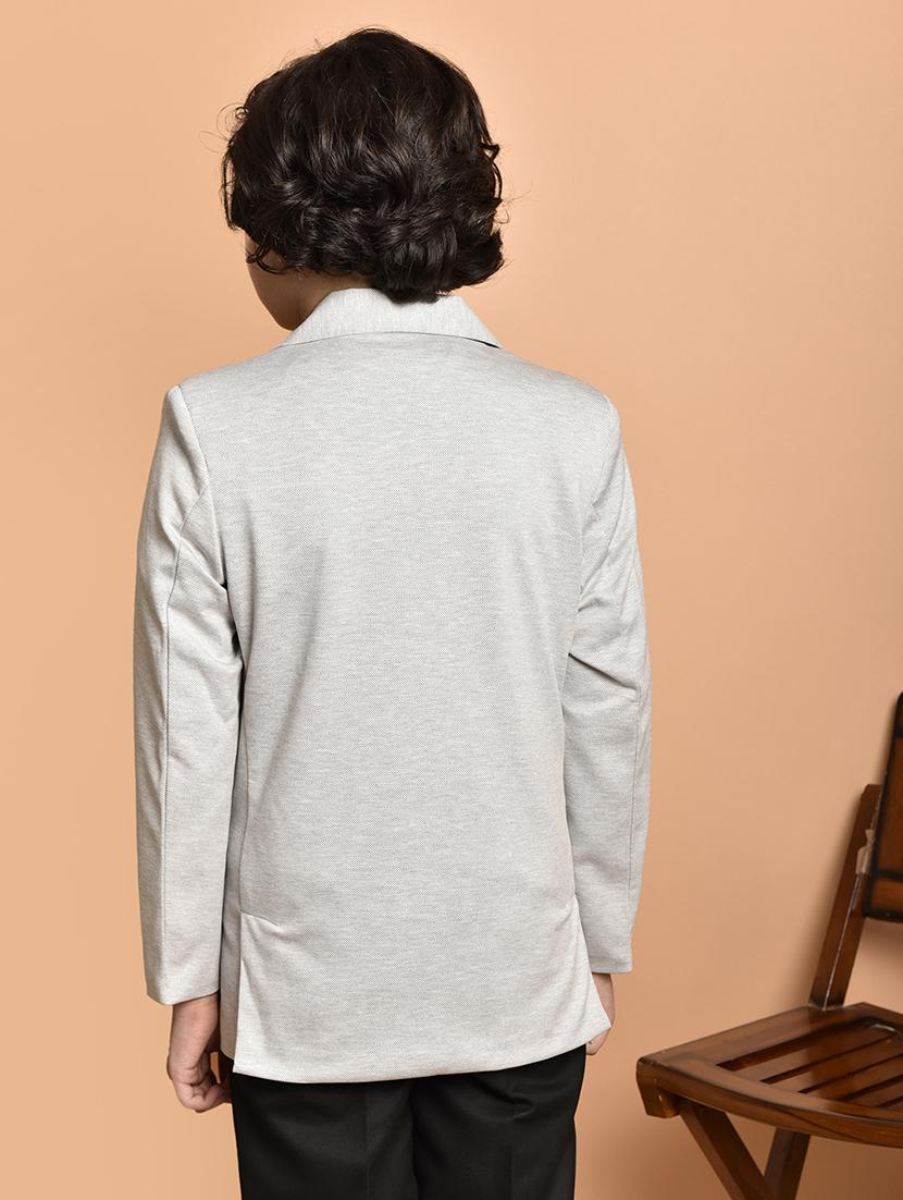 boys long sleeves solid single breasted blazer - 21786227 -  Standard Image - 1