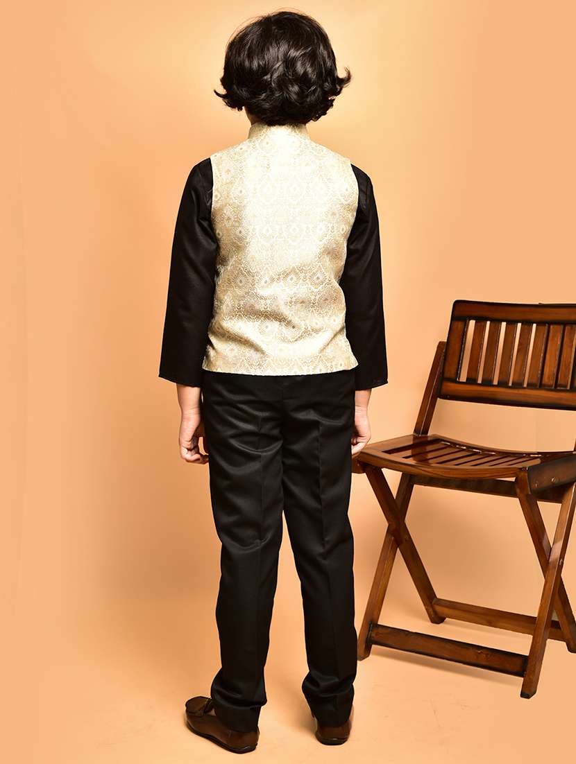 boys selg designed mandarin neck nehru jacket - 21786258 -  Standard Image - 1