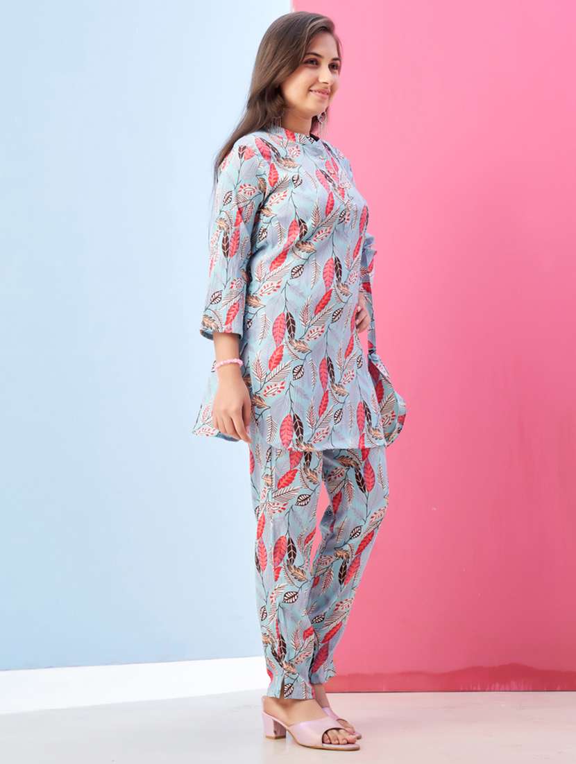 girls printed top & trouser co-ords set - 21786423 -  Standard Image - 1