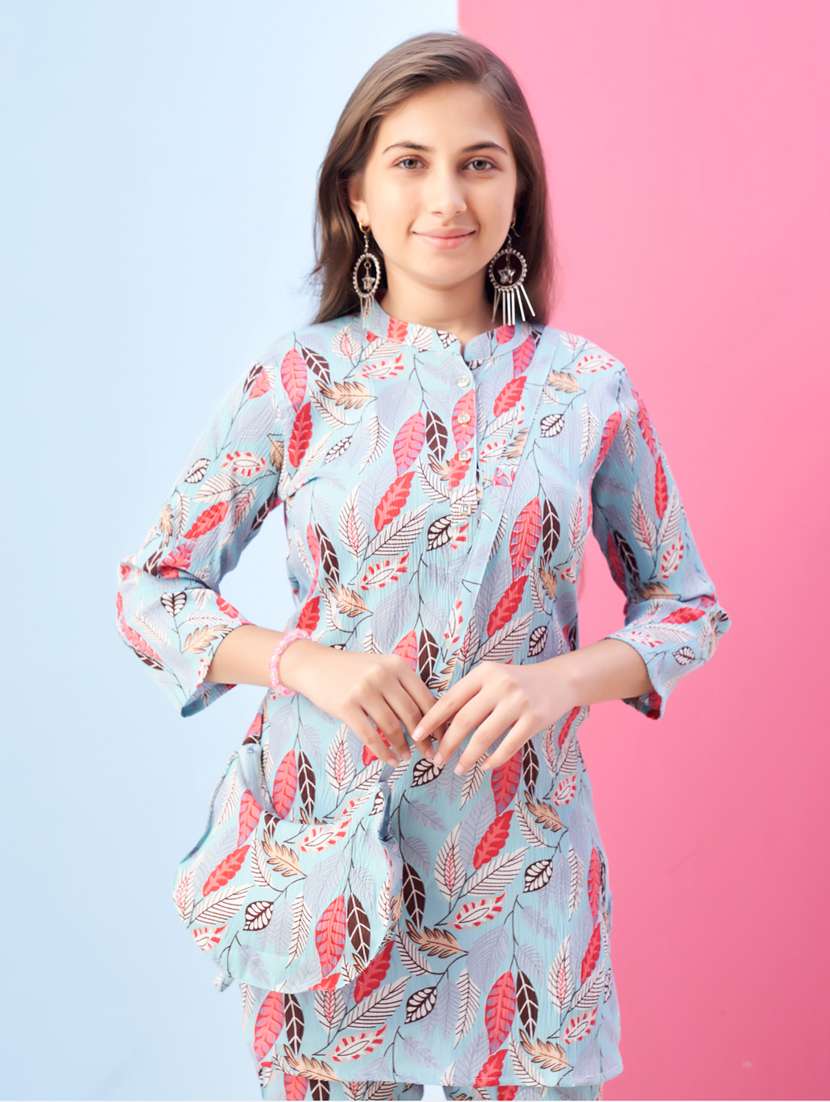 girls printed top & trouser co-ords set - 21786423 - Standard Image - 4