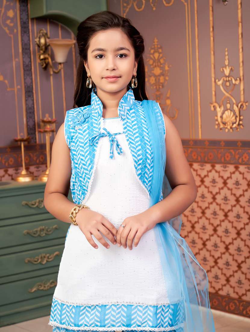 girls printed kurta and salwar with dupatta   - 21786500 -  Standard Image - 4
