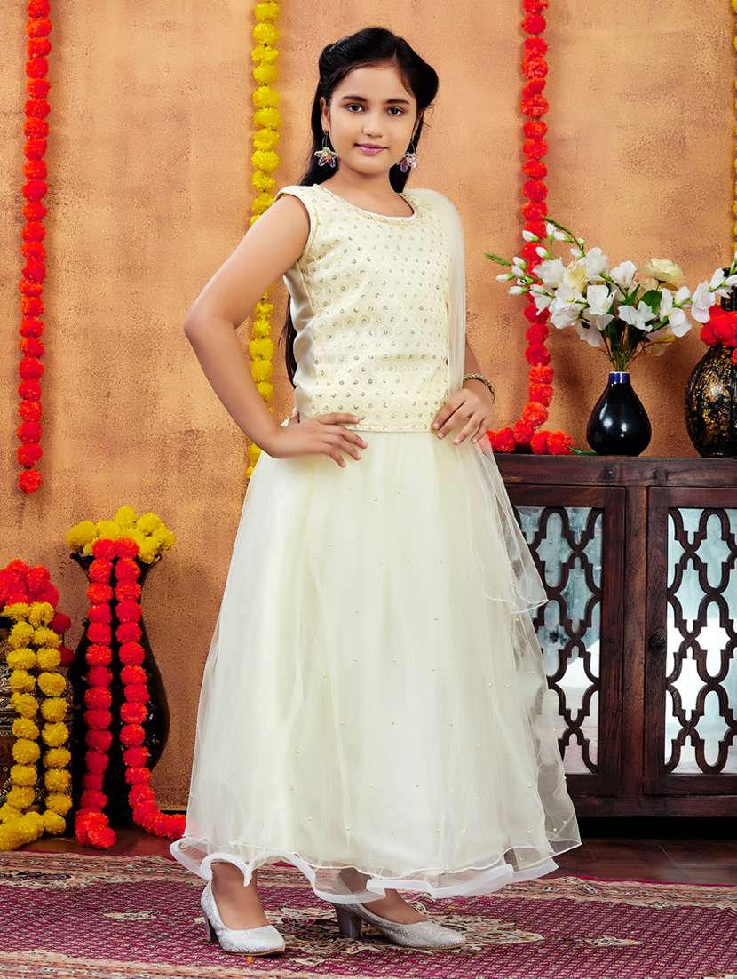 girls sleeveless lehenga choli set - 21786535 -  Standard Image - 1