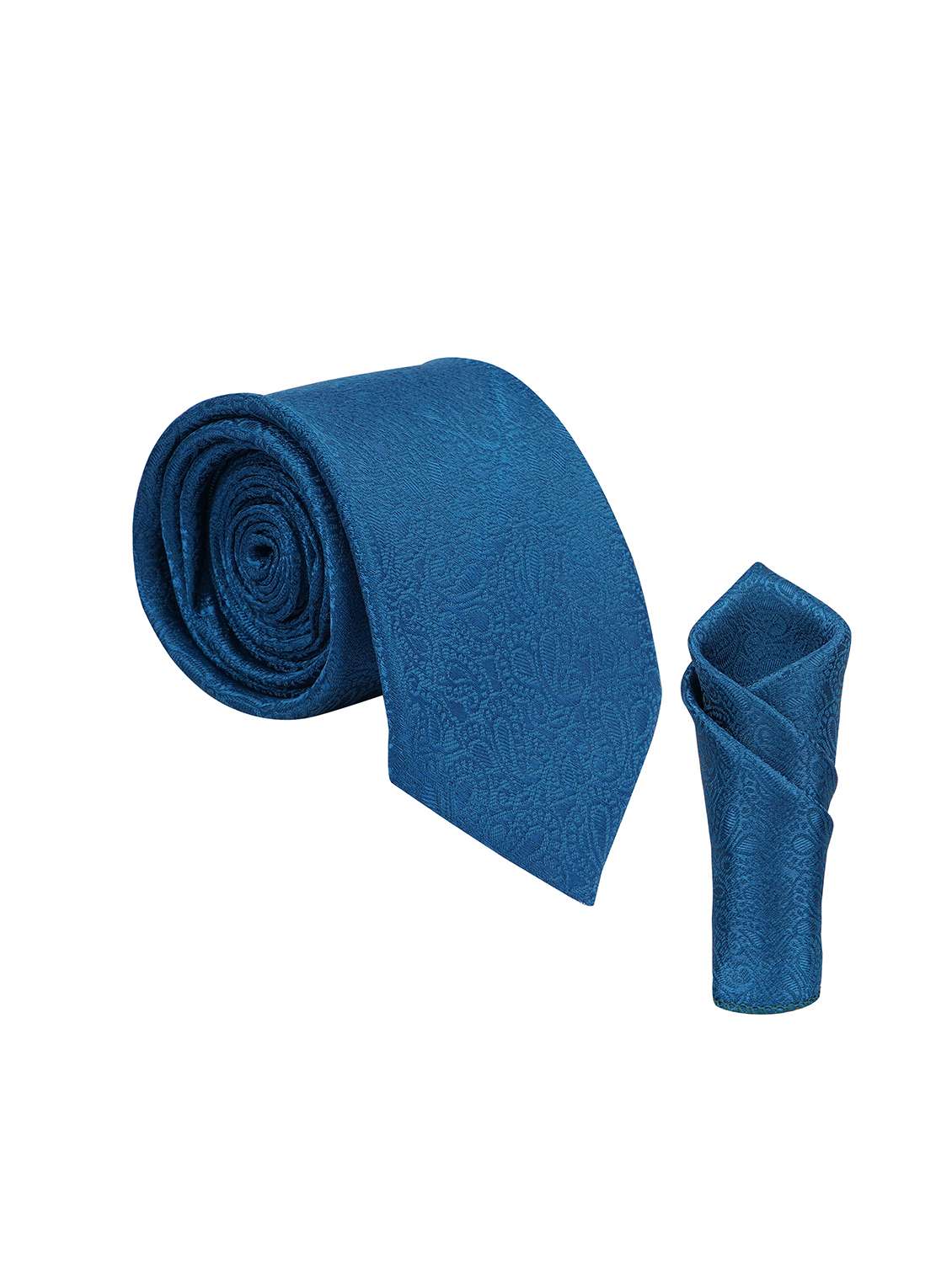 men textured neck tie with pocket square - 21786644 -  Standard Image - 1