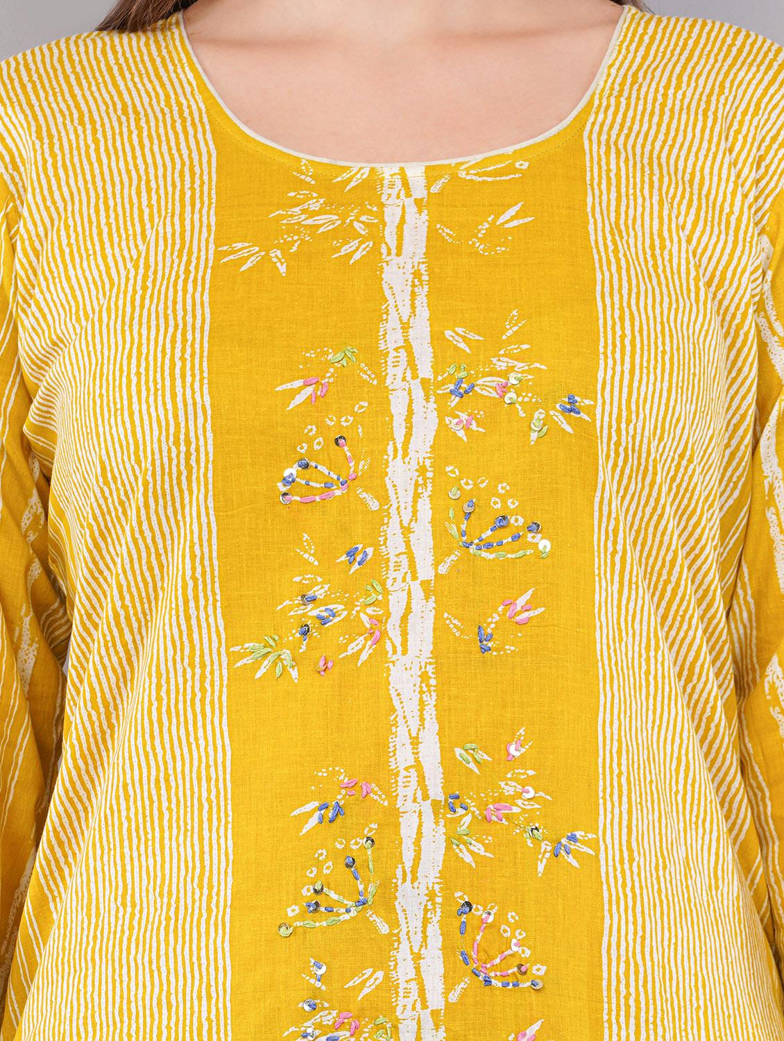 women three quarter sleeve kurta pant with dupatta set - 21786760 - Standard Image - 4