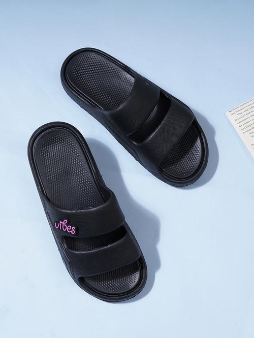 women black slip on slider - 21787314 -  Standard Image - 0