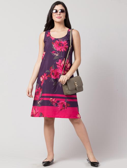 women floral print sleeveless a-line dress - 21787320 -  Standard Image - 0