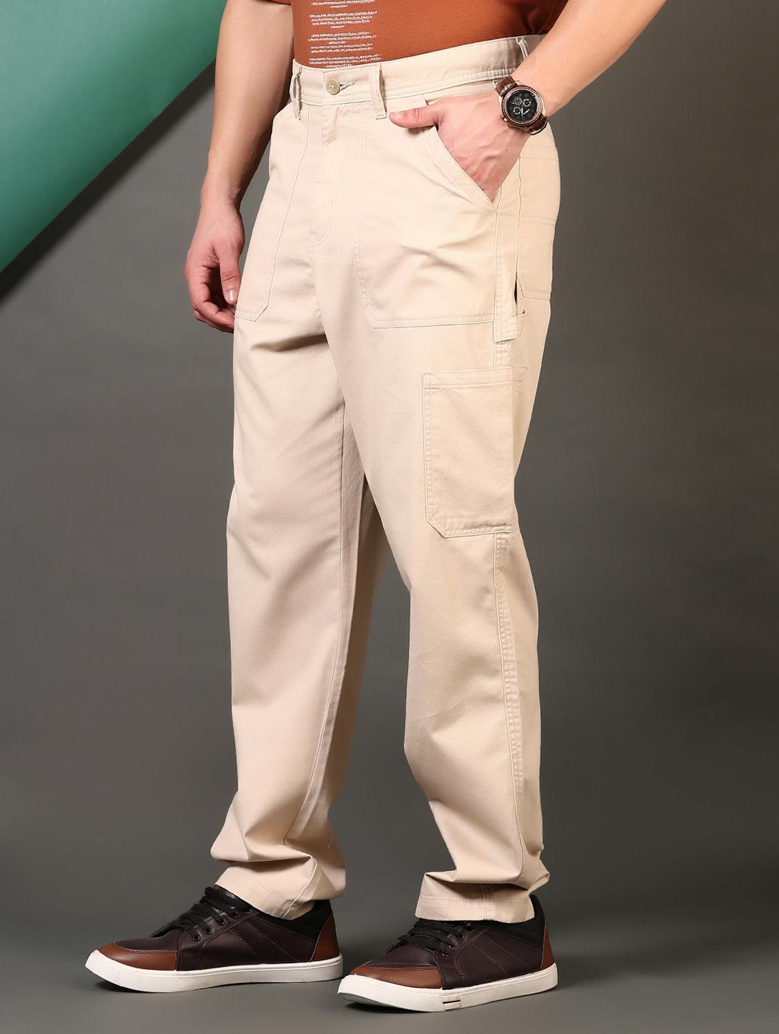 men mid rise solid cargo - 21787367 - Standard Image - 1