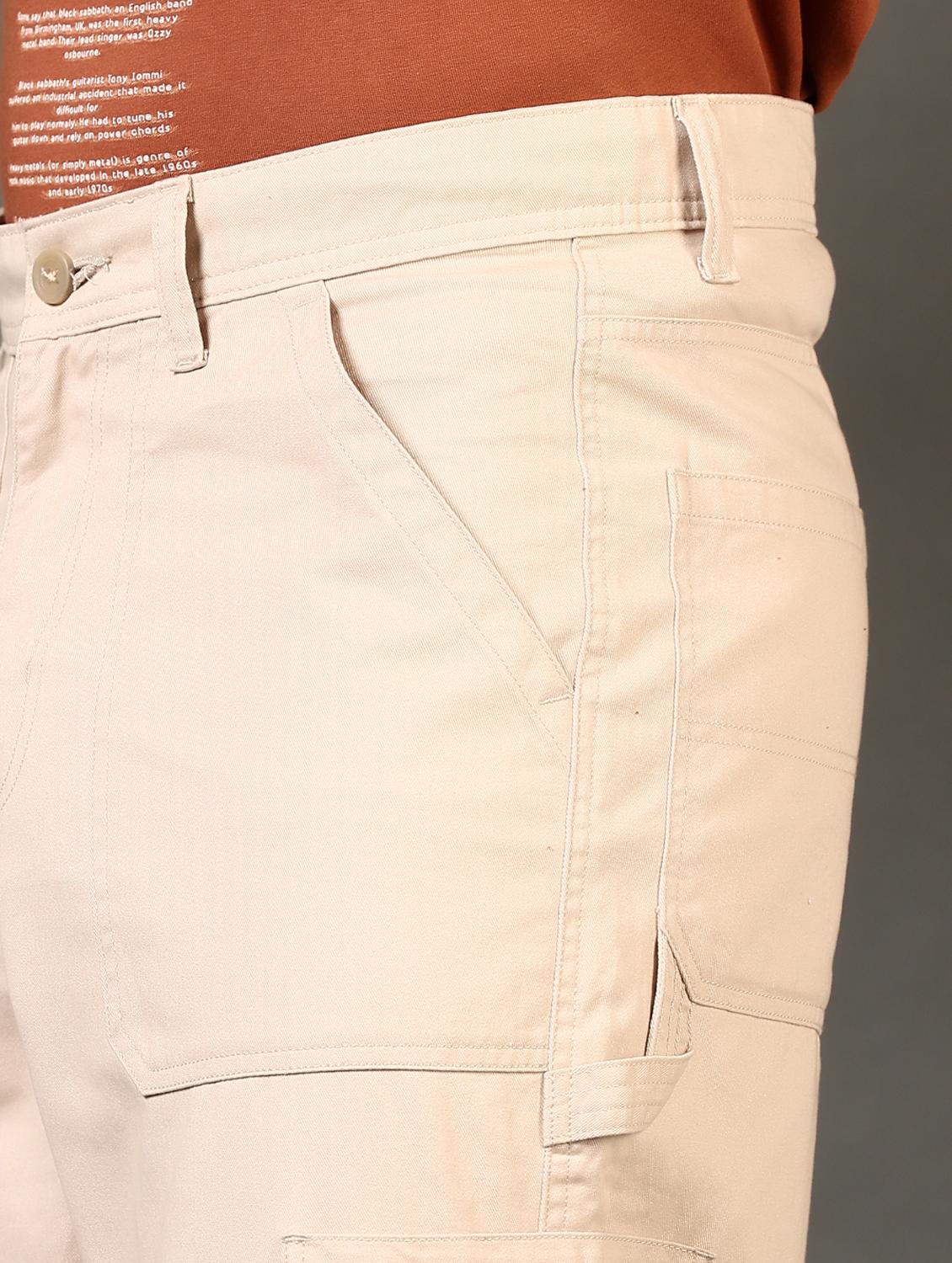 men mid rise solid cargo - 21787367 - Standard Image - 4