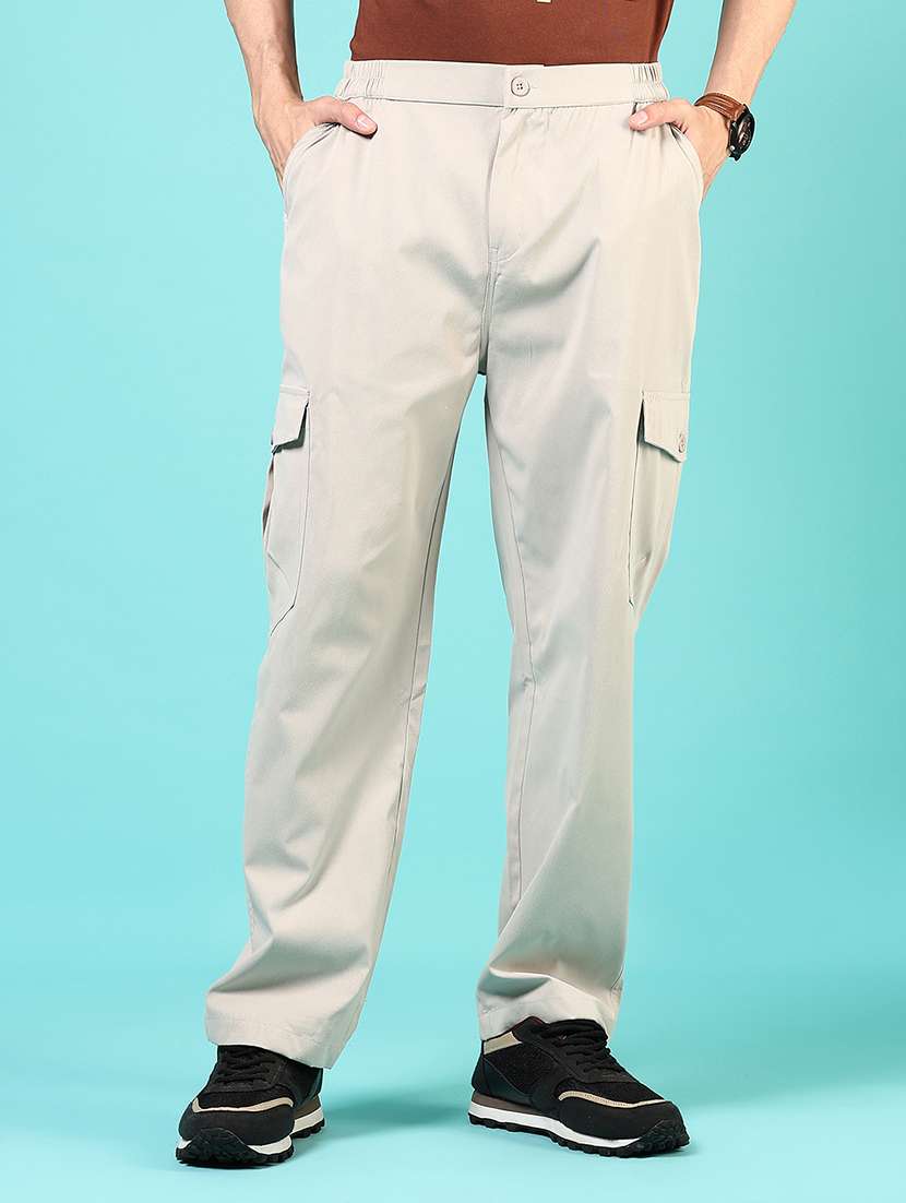 men mid rise solid cargo