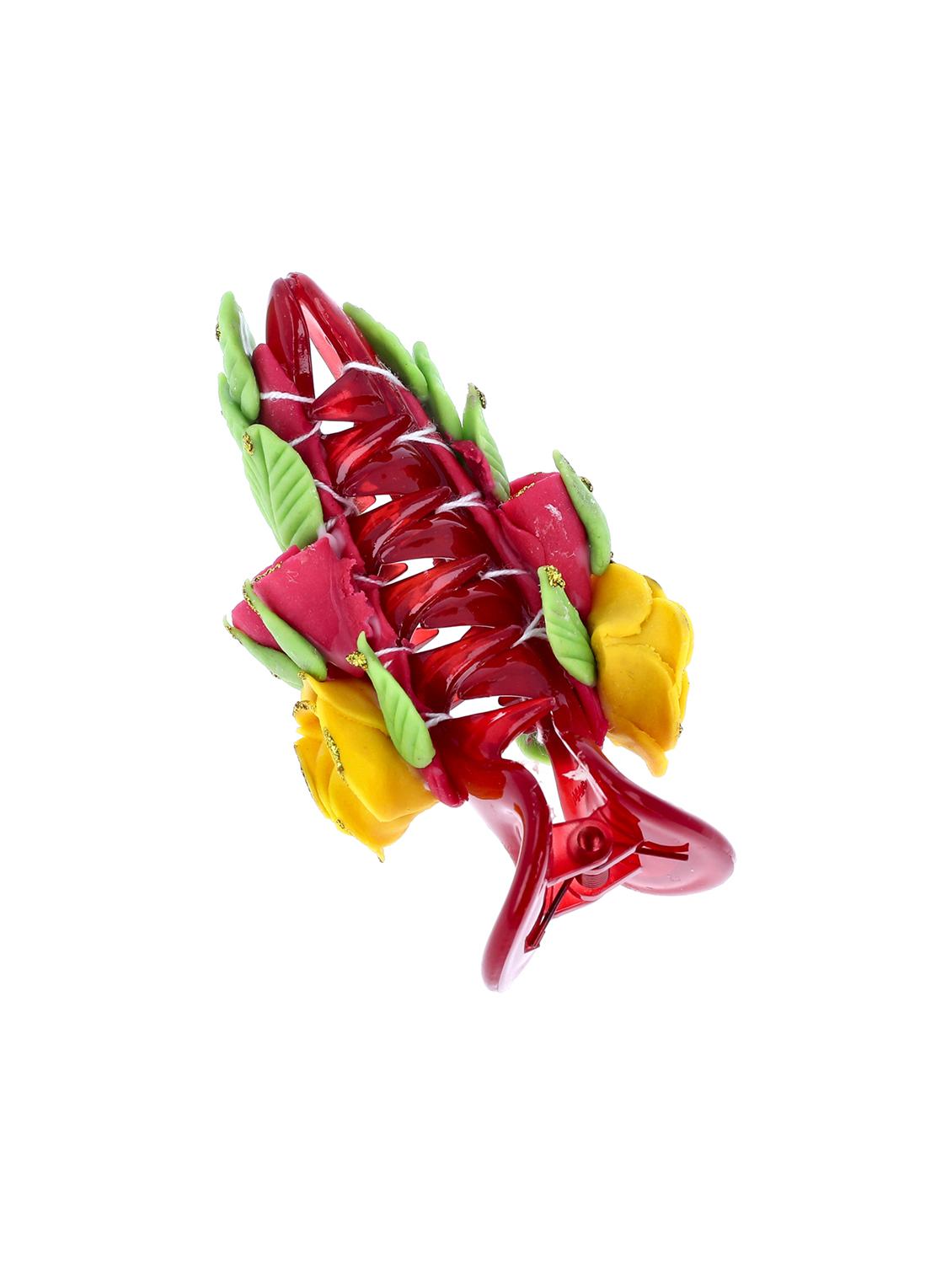 women handmade rose flower banana clip - 21787404 -  Standard Image - 1