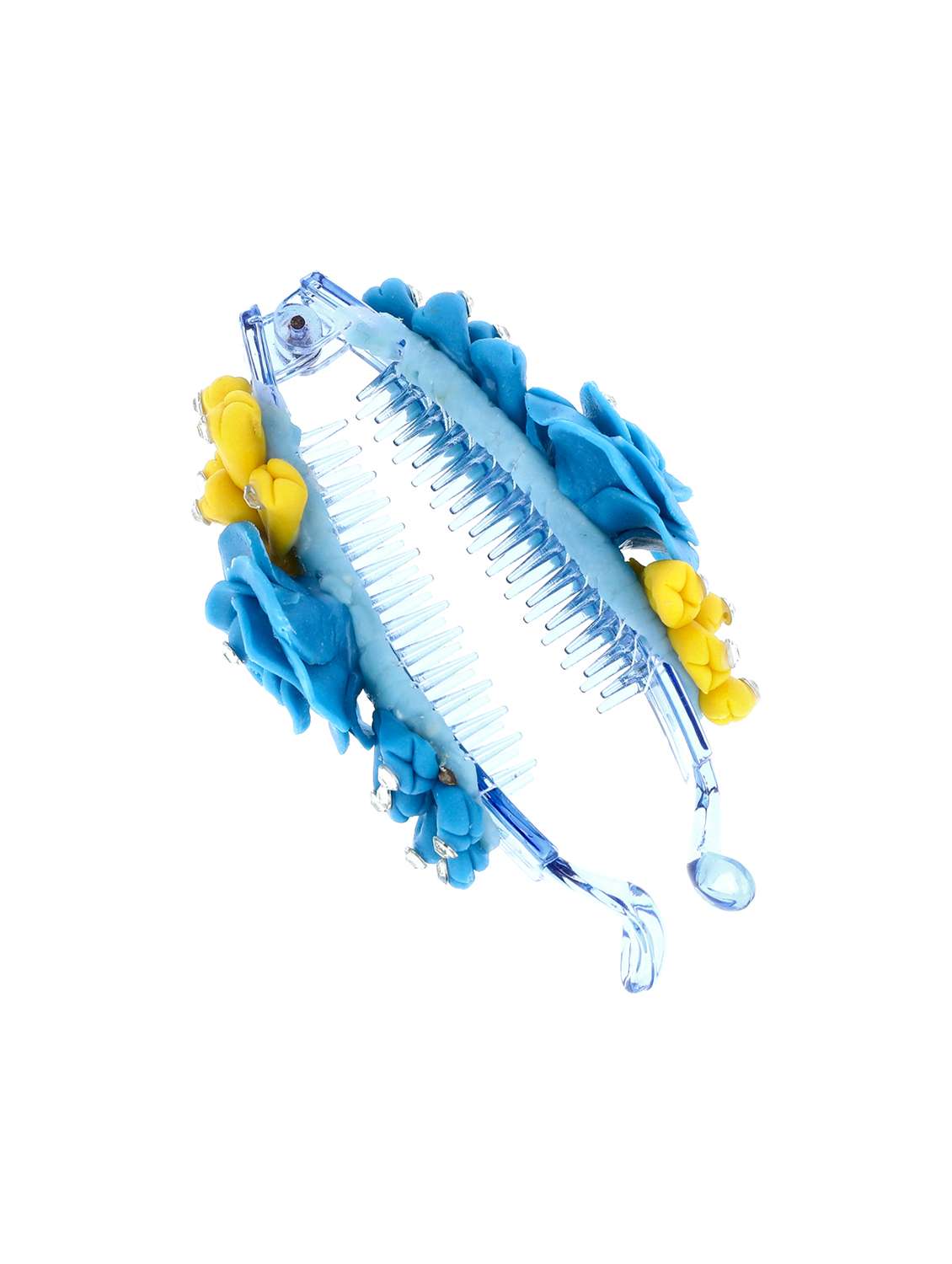 women handmade rose flower banana clip - 21787407 -  Standard Image - 1