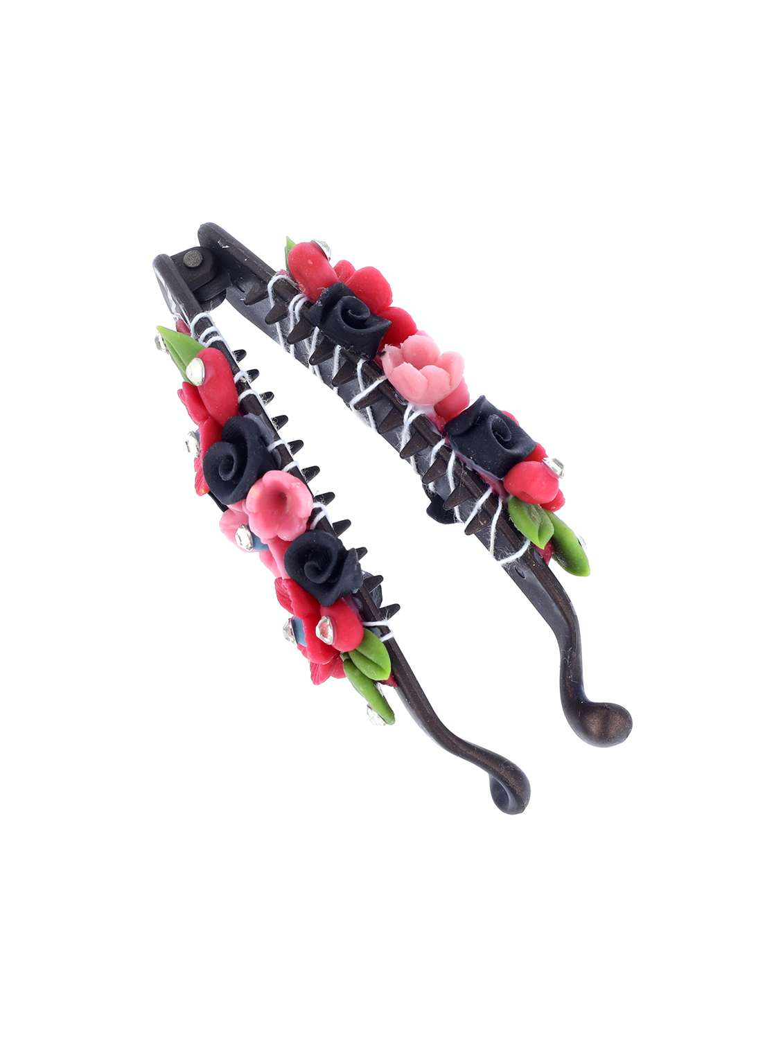 women handmade rose flower banana clip - 21787411 -  Standard Image - 1