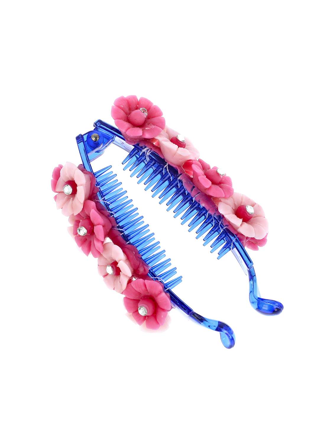 women handmade rose flower banana clip - 21787418 -  Standard Image - 1