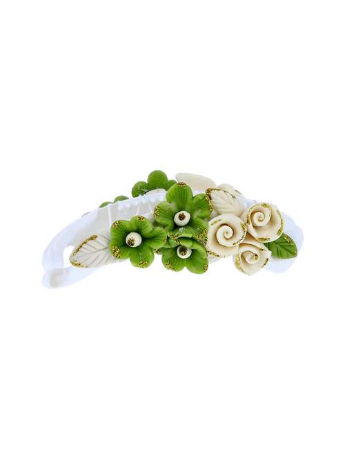 women handmade rose flower banana clip - 21787419 - Standard Image - 0