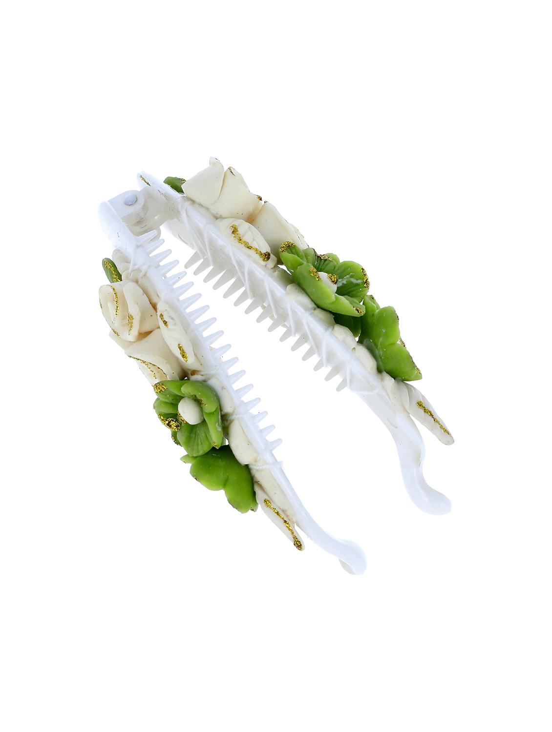 women handmade rose flower banana clip - 21787419 -  Standard Image - 1