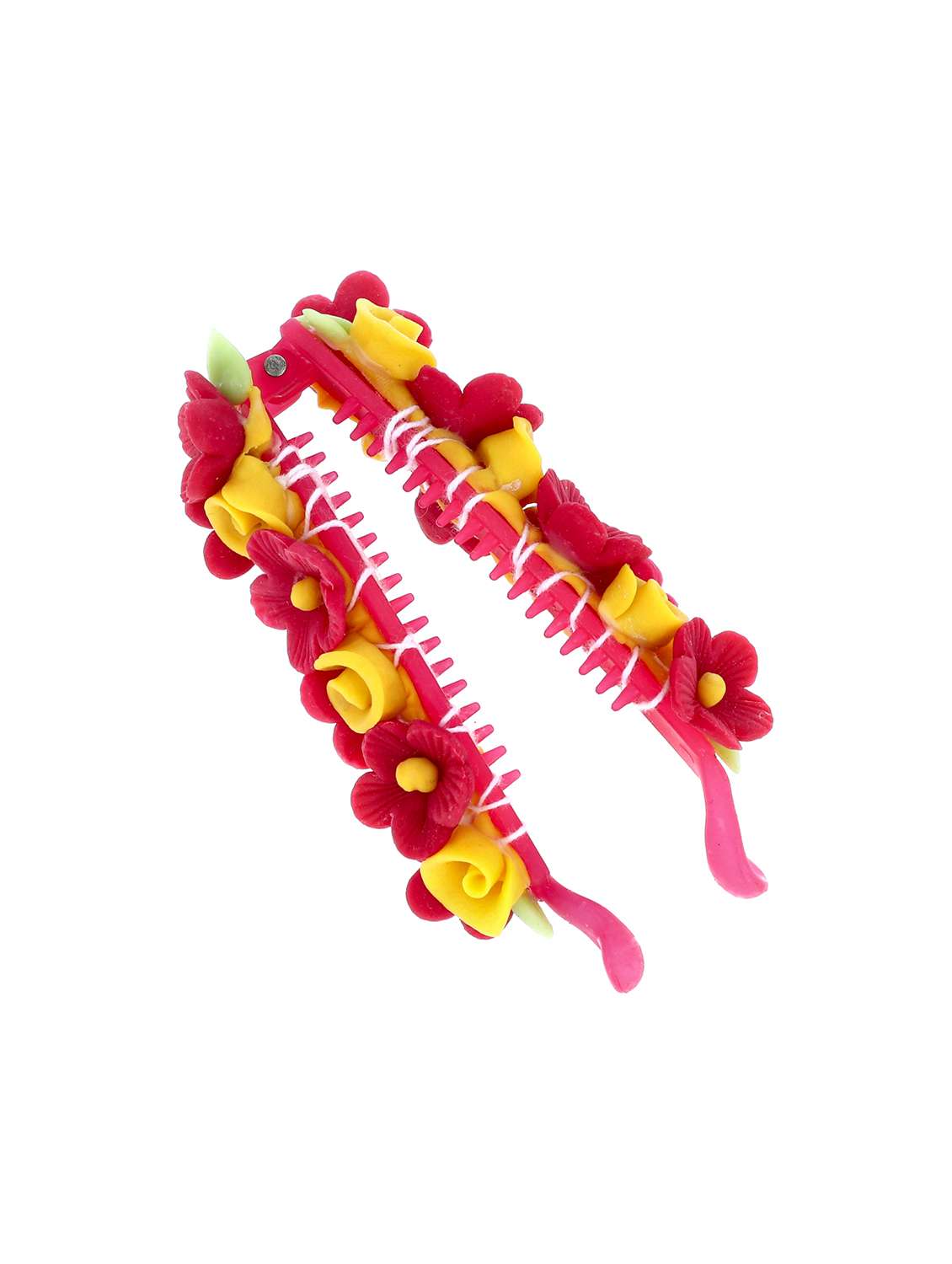 women handmade rose flower banana clip - 21787425 -  Standard Image - 1