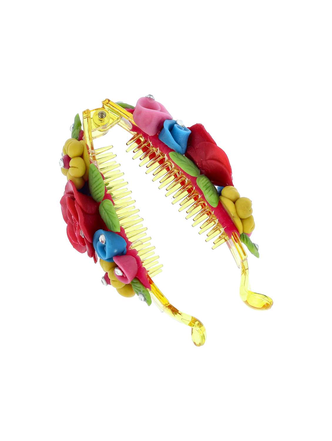 women handmade rose flower banana clip - 21787427 -  Standard Image - 1