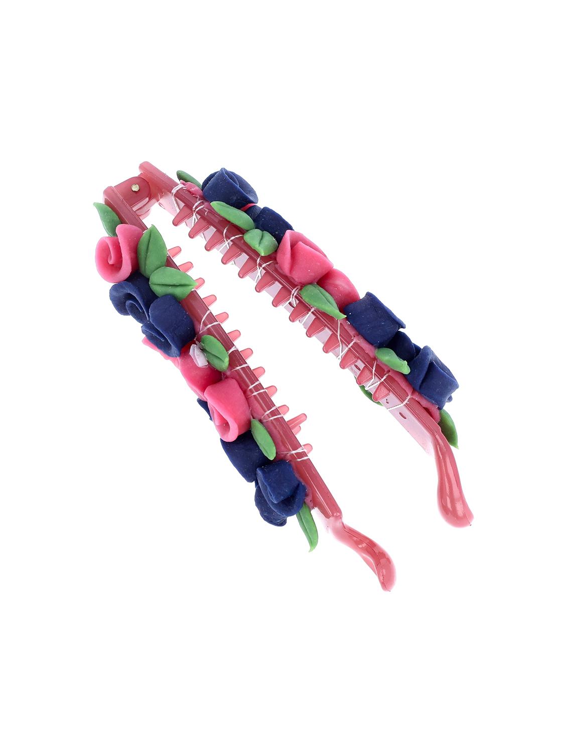 women handmade rose flower banana clip - 21787429 -  Standard Image - 1