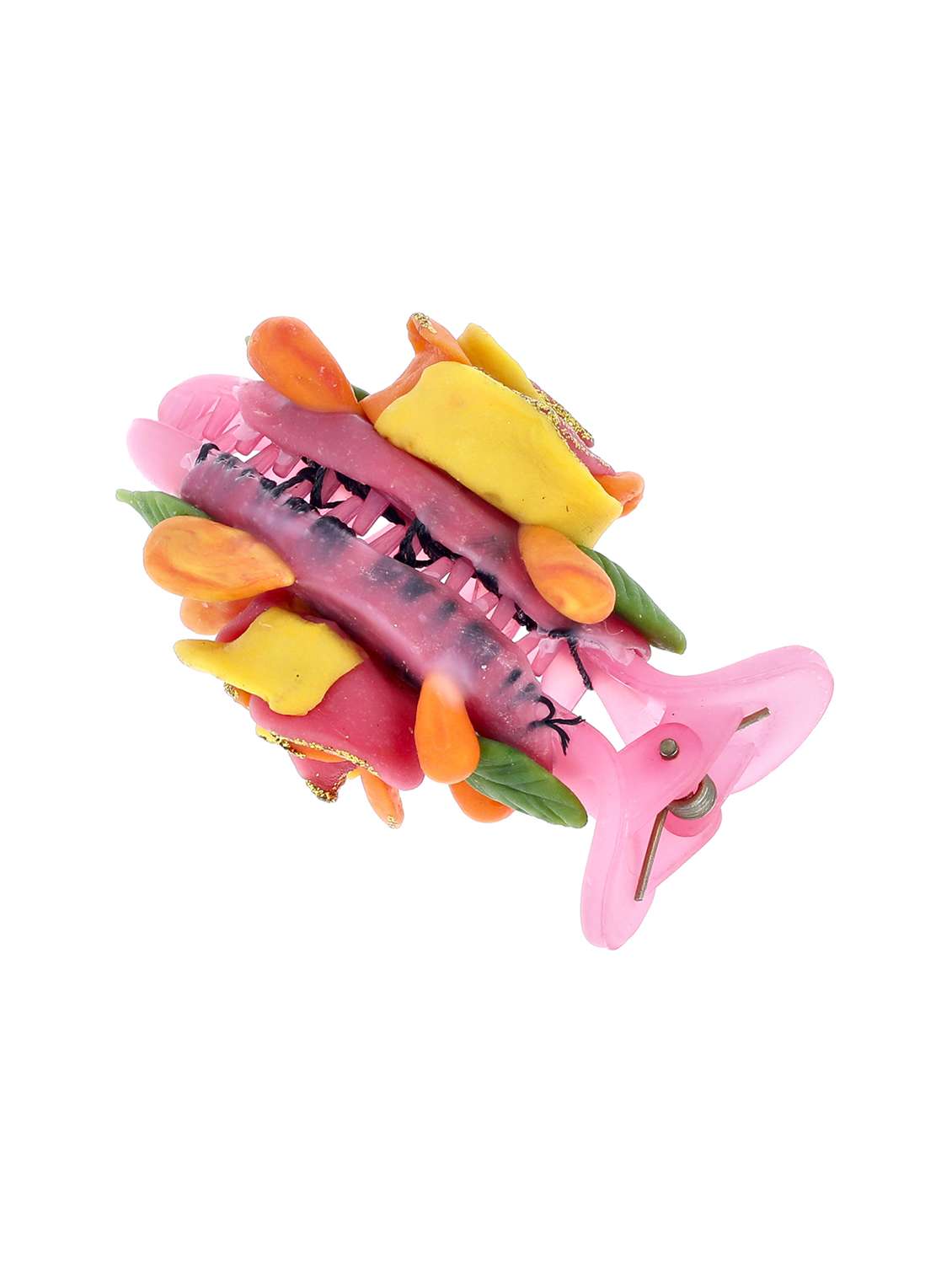 women handmade rose flower banana clip - 21787430 -  Standard Image - 1