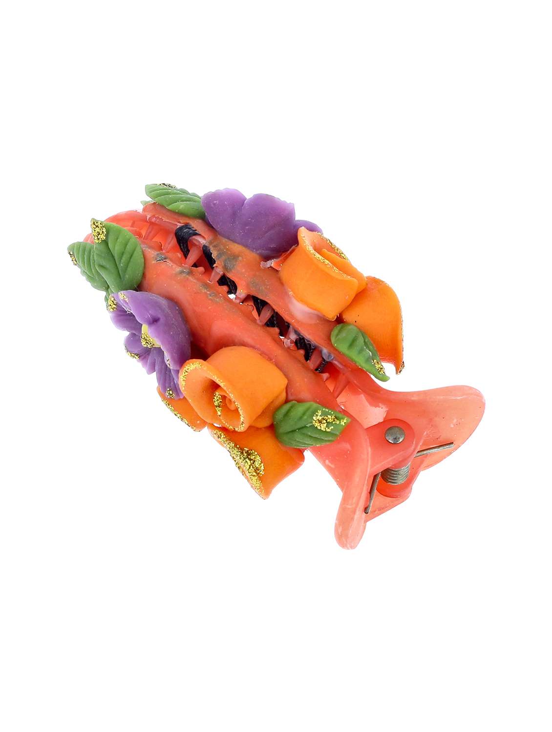 women handmade rose flower banana clip - 21787432 -  Standard Image - 1