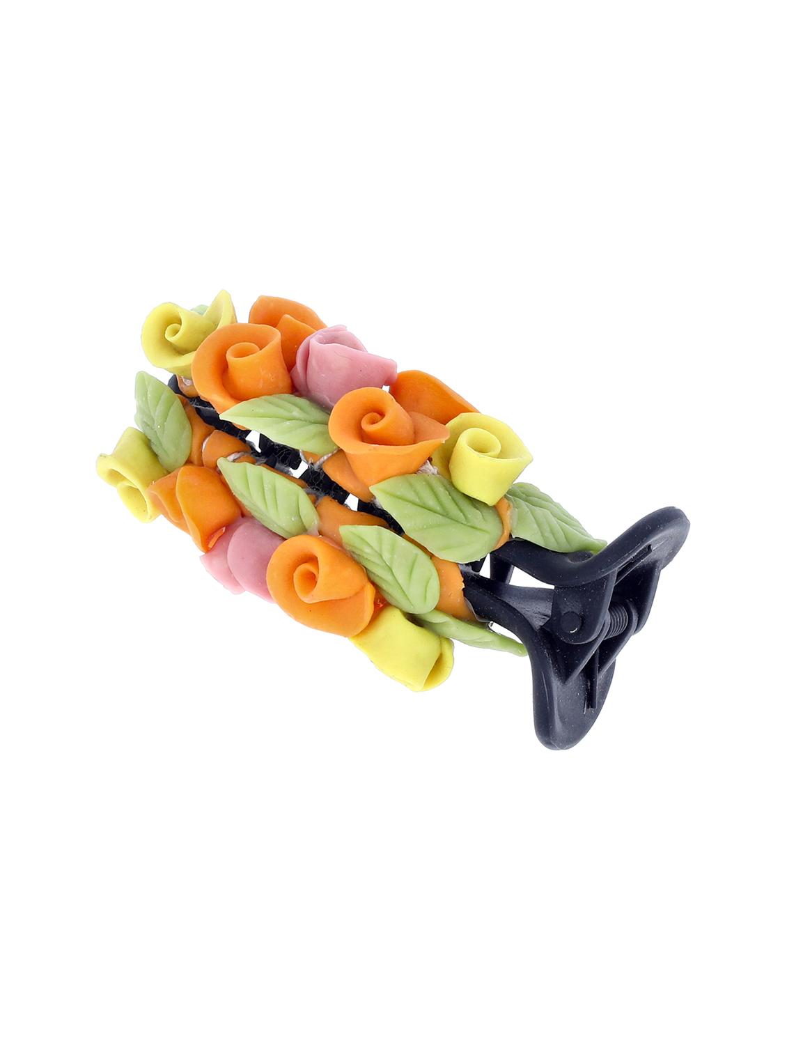 women handmade rose flower banana clip - 21787433 -  Standard Image - 1