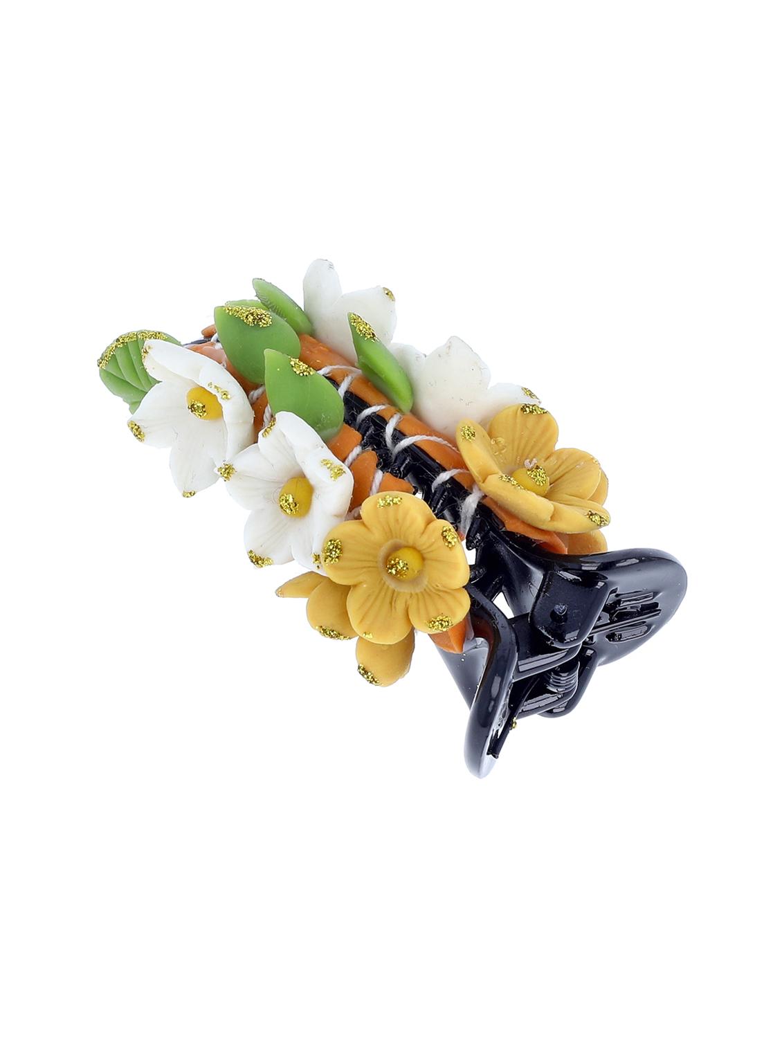 women handmade rose flower banana clip - 21787435 -  Standard Image - 1