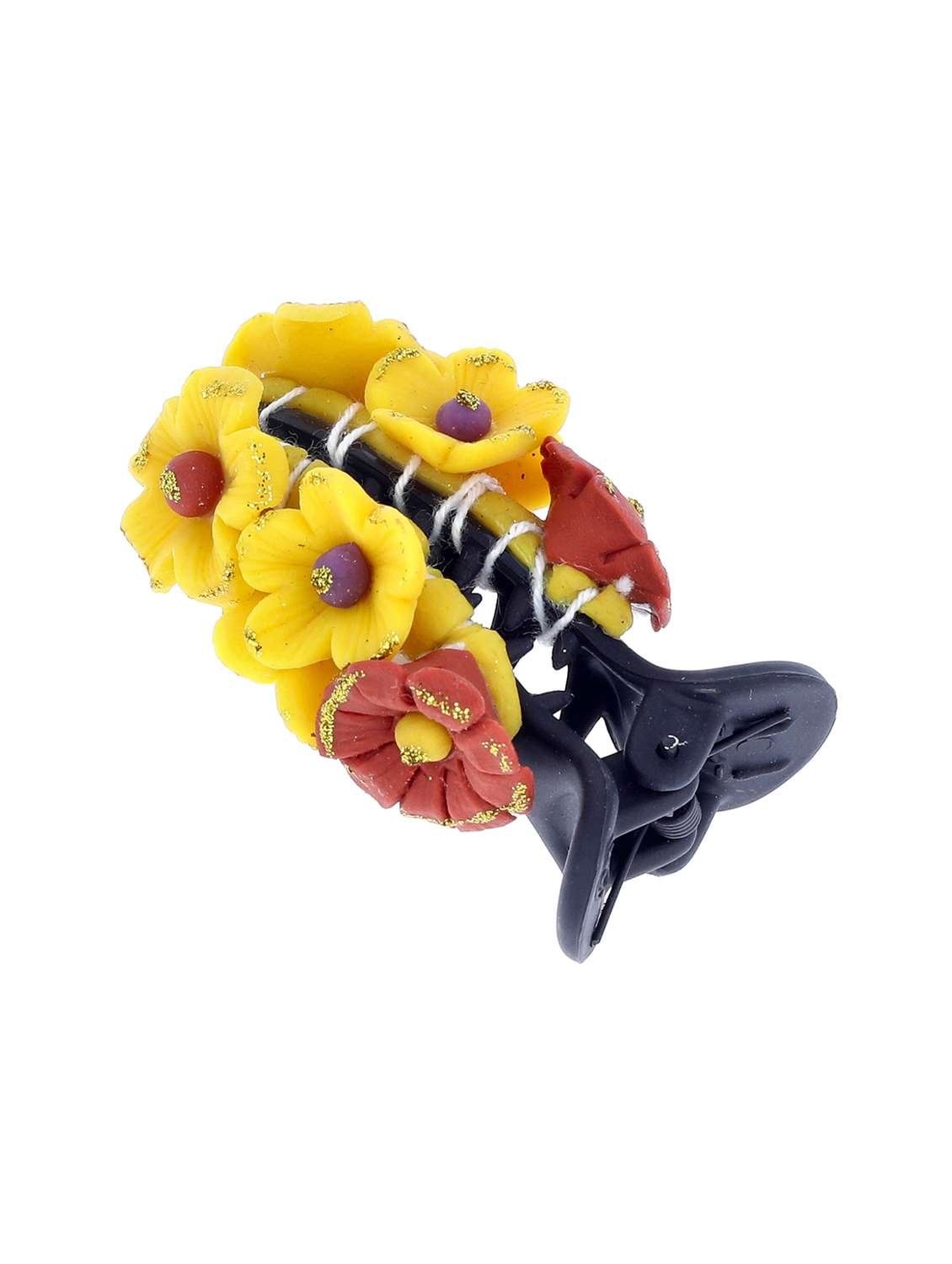 women handmade rose flower banana clip - 21787436 -  Standard Image - 1