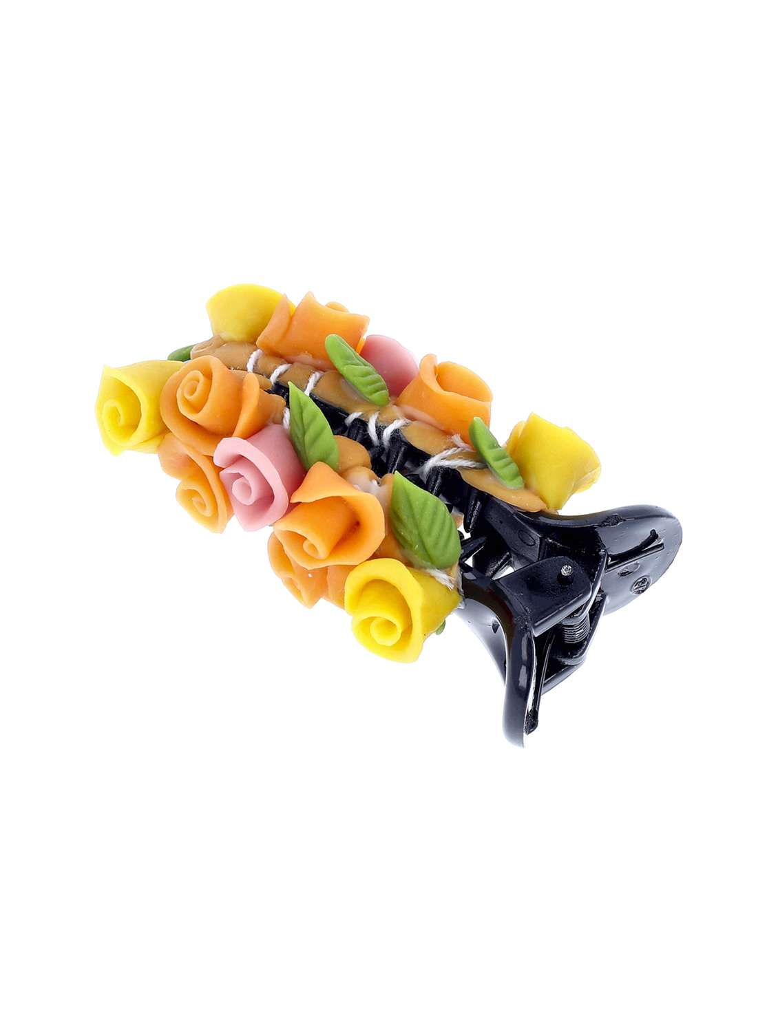 women handmade rose flower banana clip - 21787440 -  Standard Image - 1
