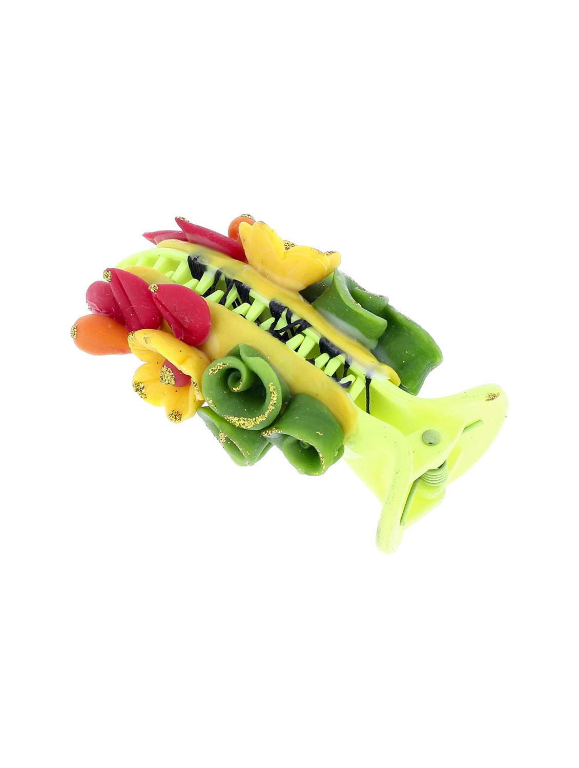 women handmade rose flower banana clip - 21787442 -  Standard Image - 1