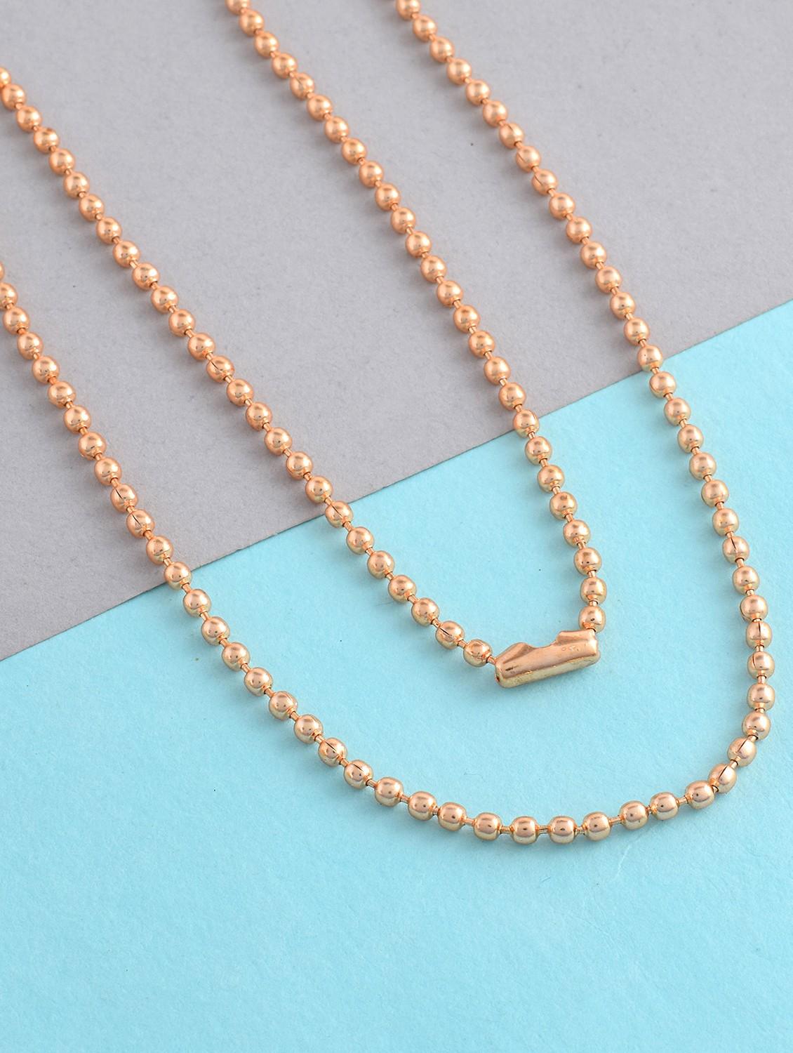 brown brass chain necklace - 21788831 -  Zoom Image - 0