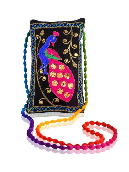 women black embroidered sling bag - 21788838 -  Standard Image - 0