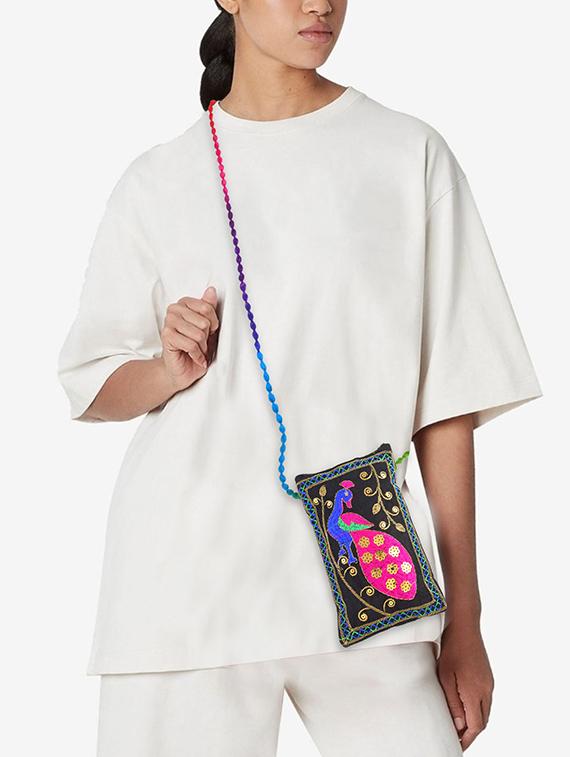 women black embroidered sling bag - 21788838 - Standard Image - 4