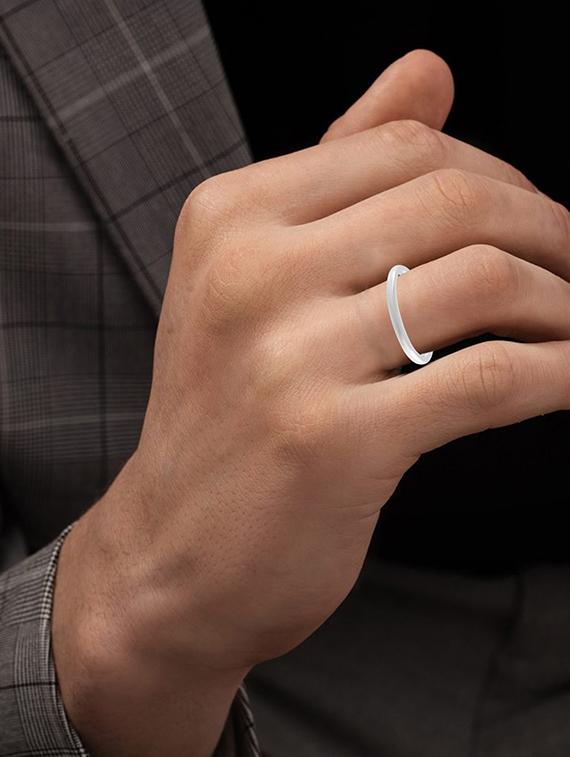 silver brass finger ring - 21788865 - Standard Image - 4