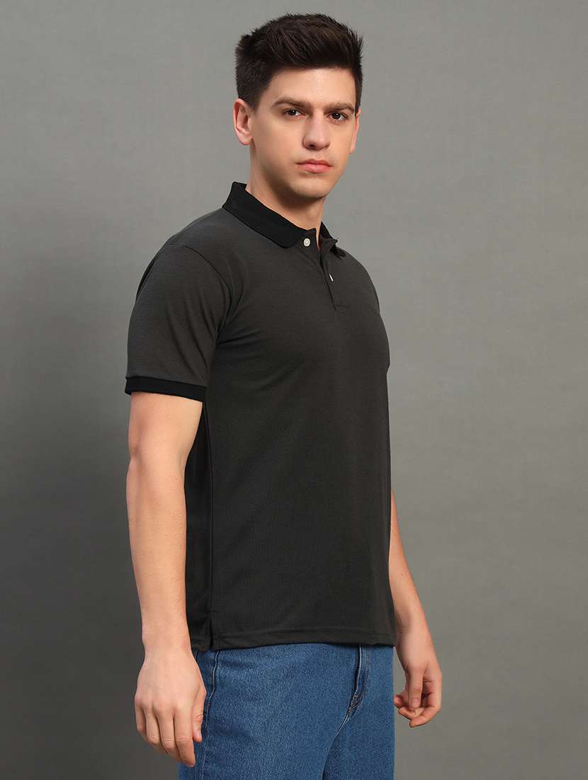 men solid short sleeve polo t-shirt - 21789597 -  Standard Image - 1