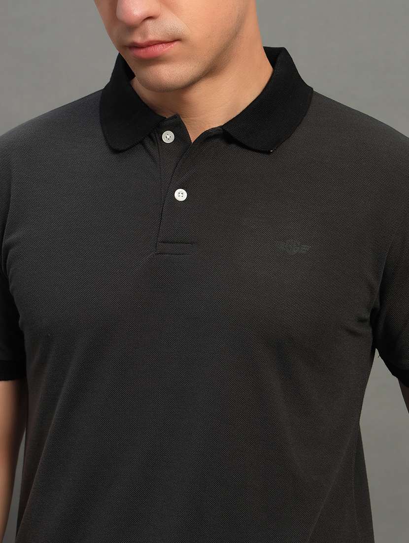 men solid short sleeve polo t-shirt - 21789597 -  Standard Image - 4