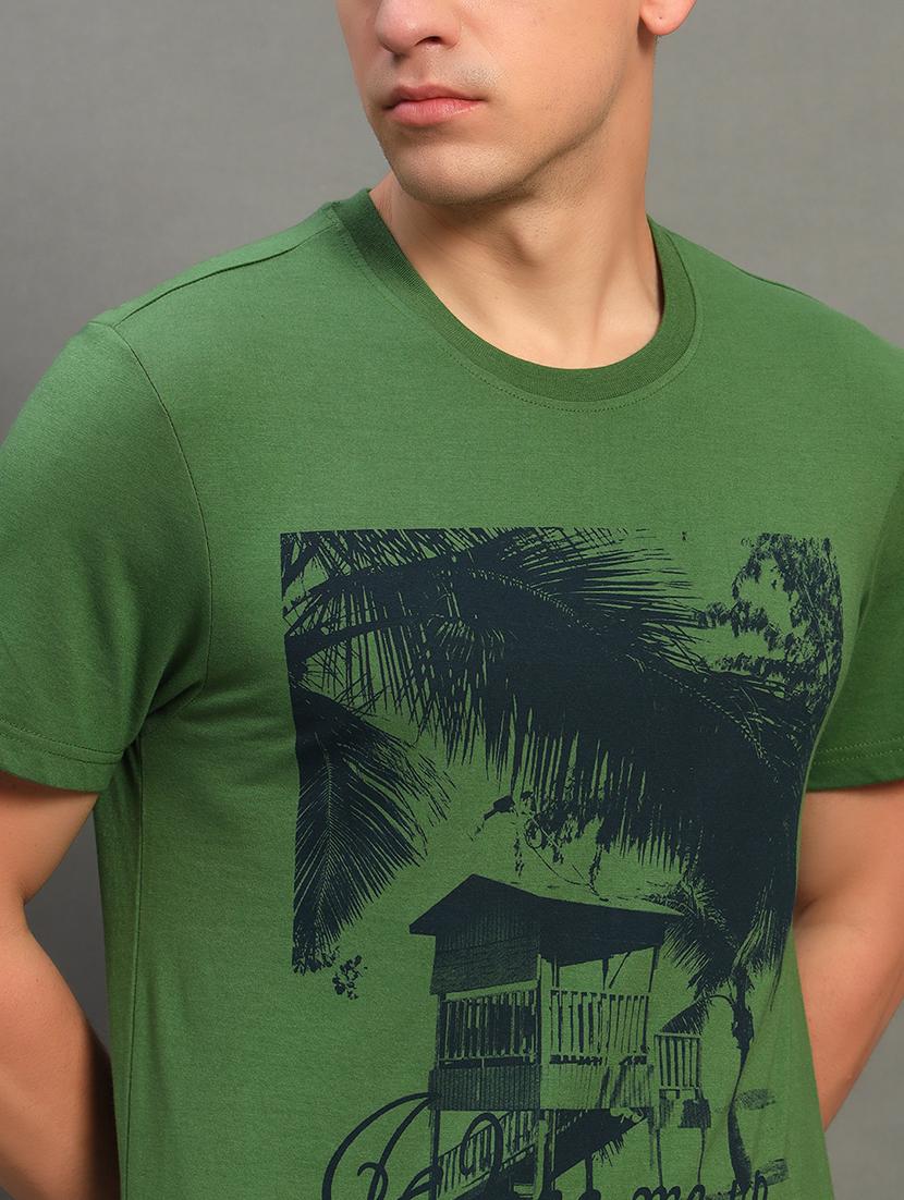 men front print short sleeve regualr fit t-shirt - 21789607 - Standard Image - 4