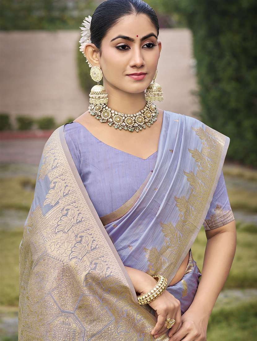 women self design tussar saree with blouse - 21789609 -  Standard Image - 1