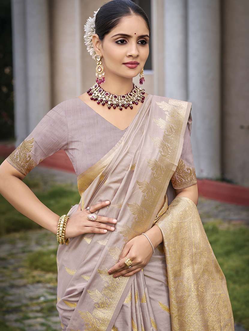 women self design tussar saree with blouse - 21789612 -  Standard Image - 1