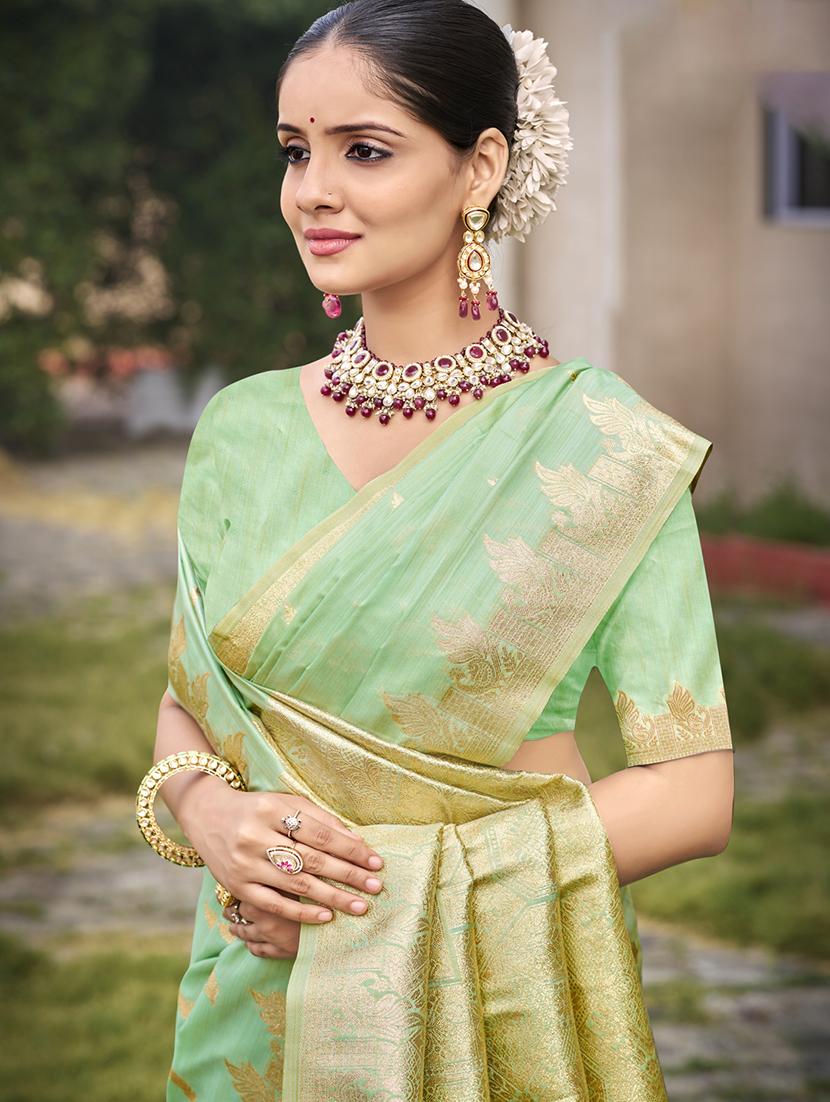 women self design tussar saree with blouse - 21789613 - Standard Image - 1