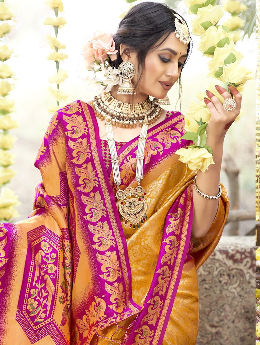 women self design banarasi festive wear saree with blouse - 21789615 - Standard Image - 1