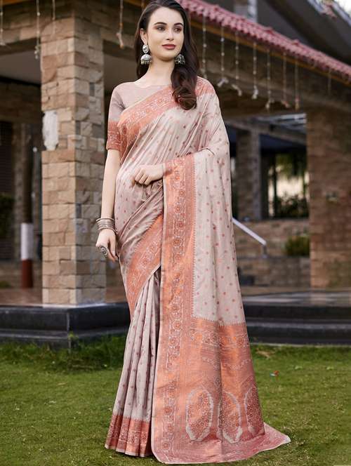 women self design banarasi festive wear saree with blouse - 21789633 -  Standard Image - 0