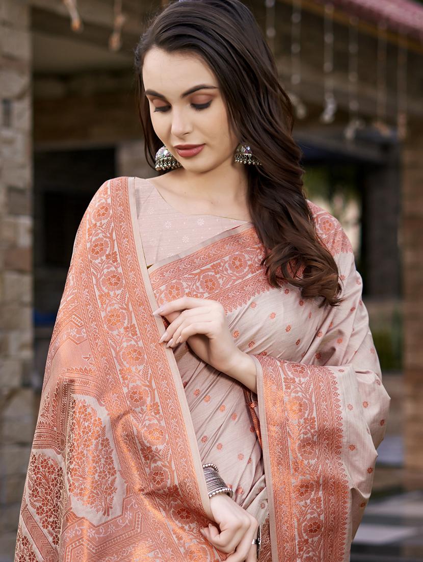 women self design banarasi festive wear saree with blouse - 21789633 -  Standard Image - 1