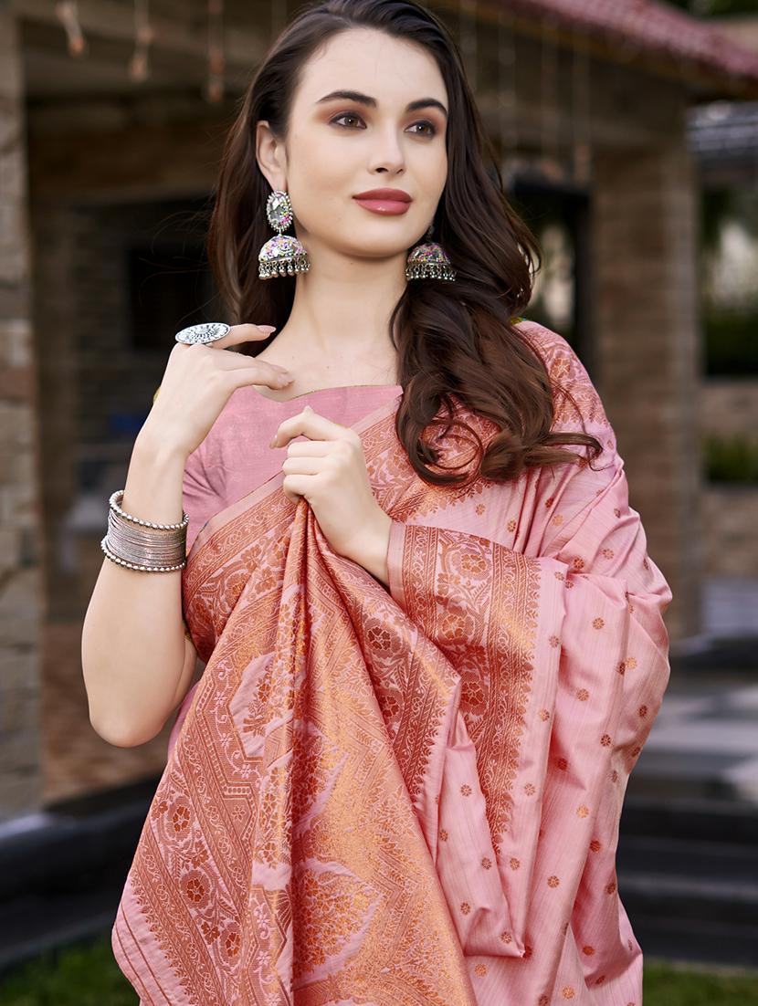 women self design banarasi festive wear saree with blouse - 21789635 -  Standard Image - 1