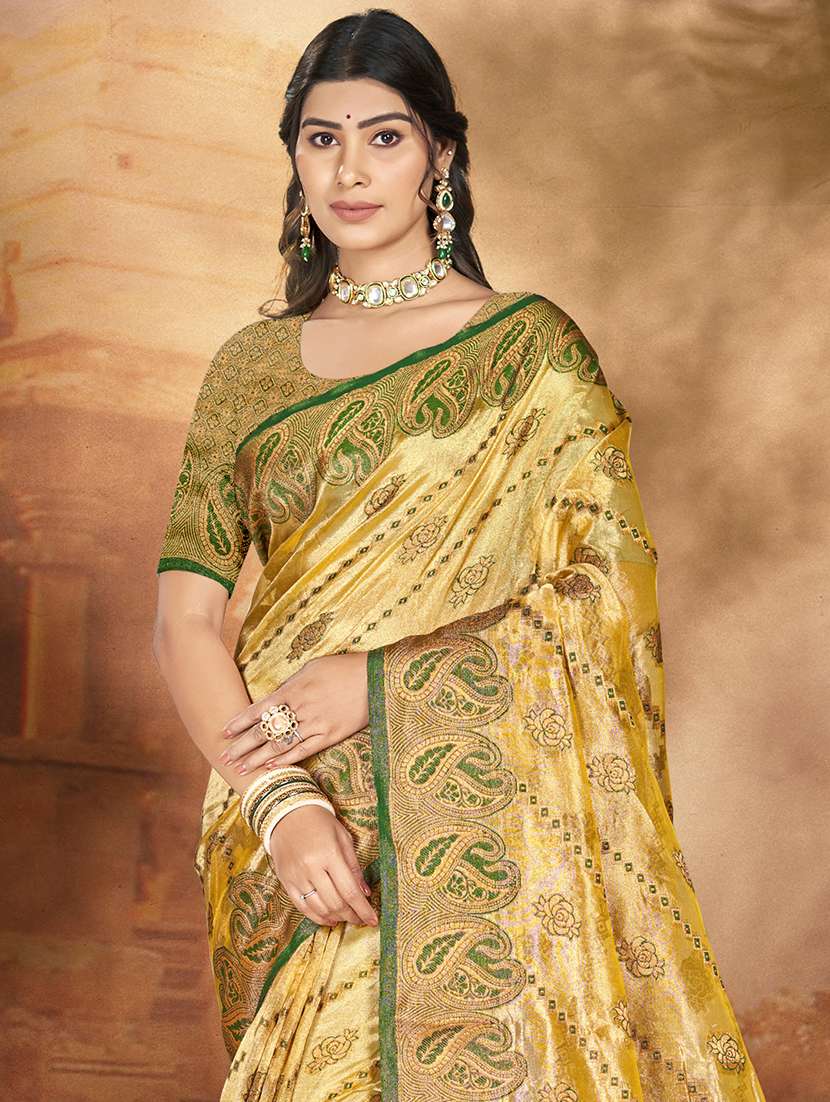 women self design banarasi festive wear saree with blouse - 21789639 -  Standard Image - 1