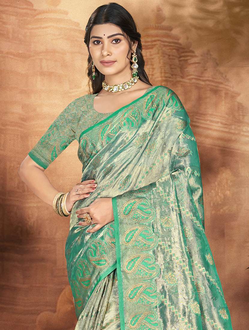 women self design banarasi festive wear saree with blouse - 21789641 -  Standard Image - 1