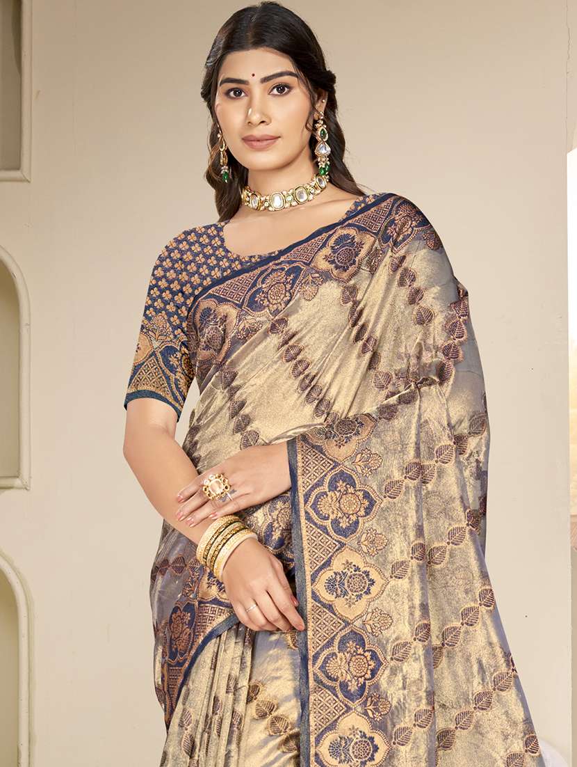 women self design banarasi festive wear saree with blouse - 21789648 -  Standard Image - 1